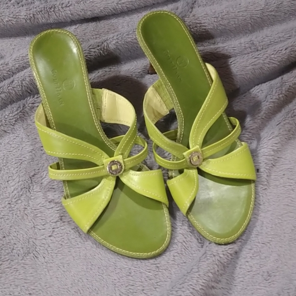 Cole Haan Shoes - Cole Haan Kitten Heel Slide Sandals